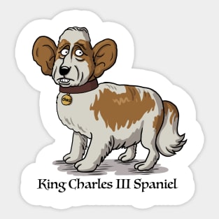 King Charles III Spaniel Sticker
